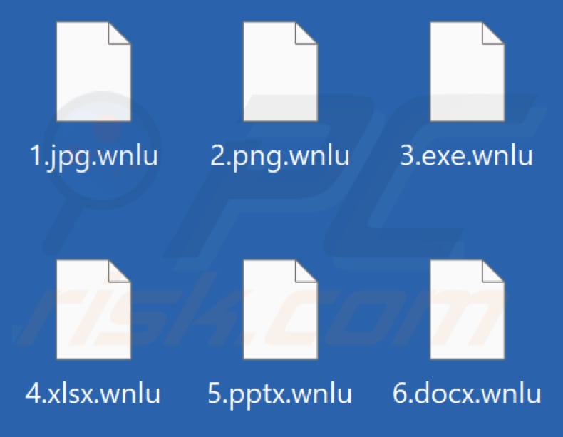 Files encrypted by Wnlu ransomware (.wnlu extension)