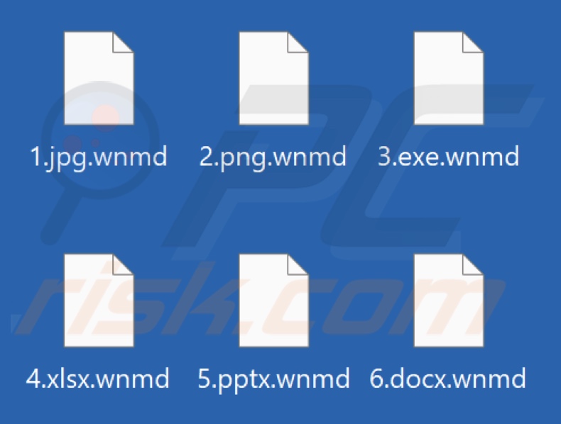 Files encrypted by Wnmd ransomware (.wnmd extension)