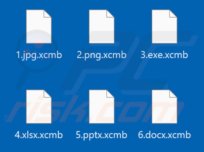 Files encrypted by Xcmb ransomware (.xcmb extension)