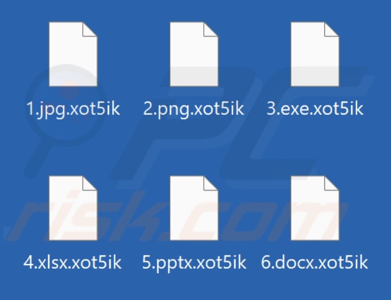 Files encrypted by Xot5ik ransomware (.xot5ik extension)