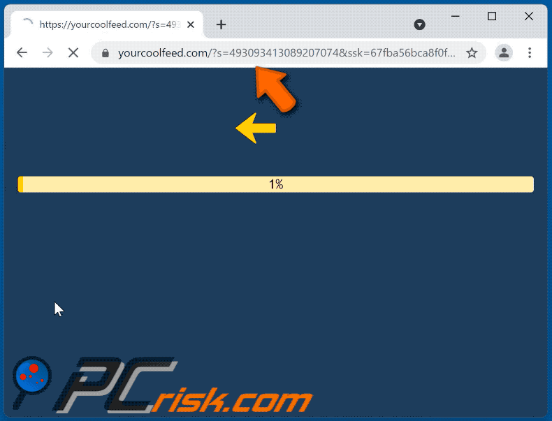 yourcoolfeed[.]com website appearance (GIF)