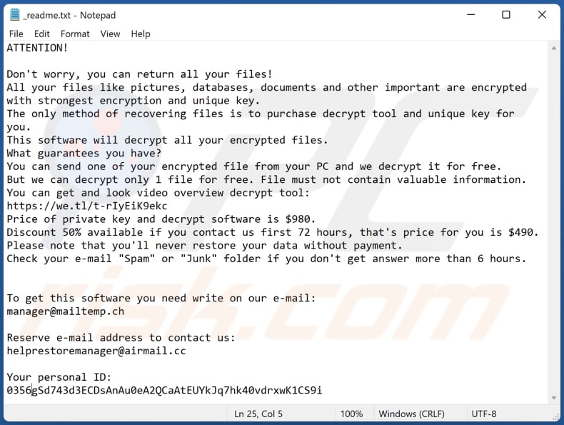 Yqal ransomware text file (_readme.txt)