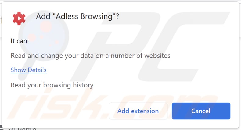 Adless Browsing pop-up redirects