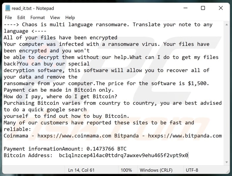 Azazel ransomware text file (read_it.txt)