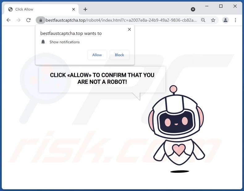 bestfaustcaptcha[.]top pop-up redirects