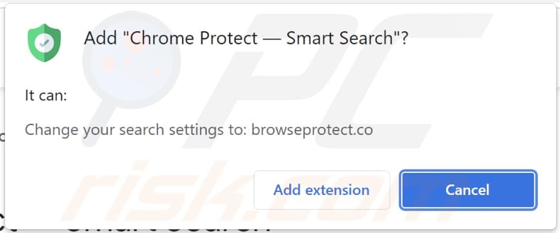 chrome protect-smart search browser hijacker browser notification