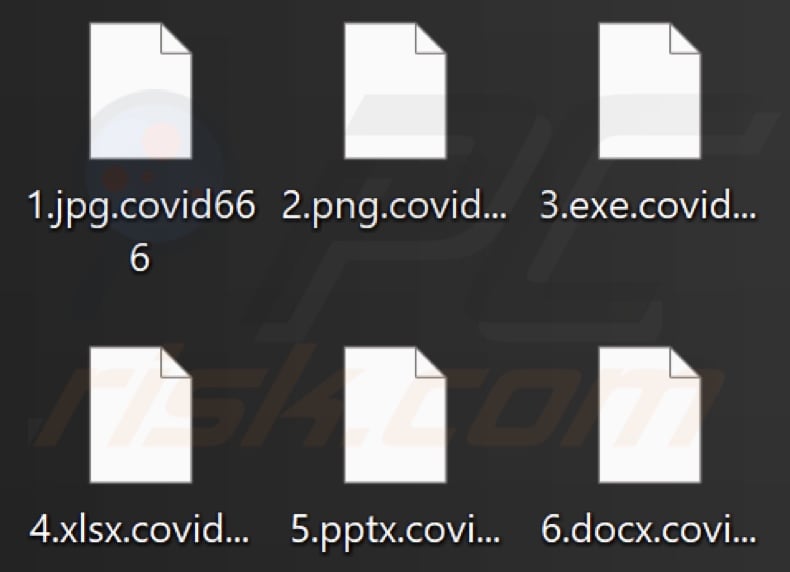 Files encrypted by Covid-666 ransomware (.covid666 extension)