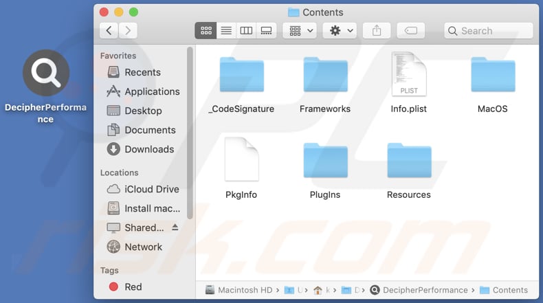 decipherperformance adware contents folder