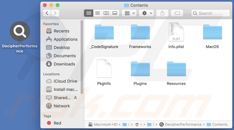 decipherperformance adware contents folder