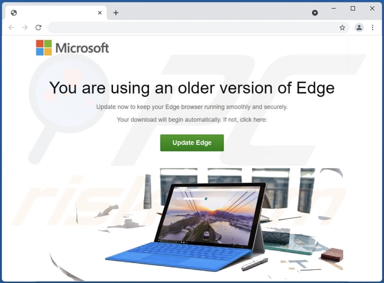 Fake Microsoft Edge Update scam scam