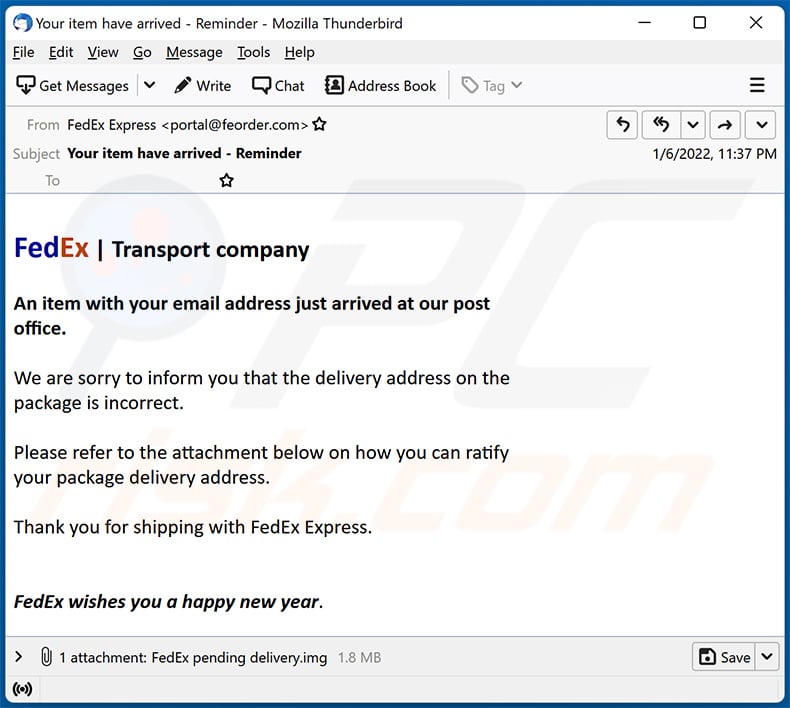 FedEx Express Email Virus - Removal and recovery steps (updated)