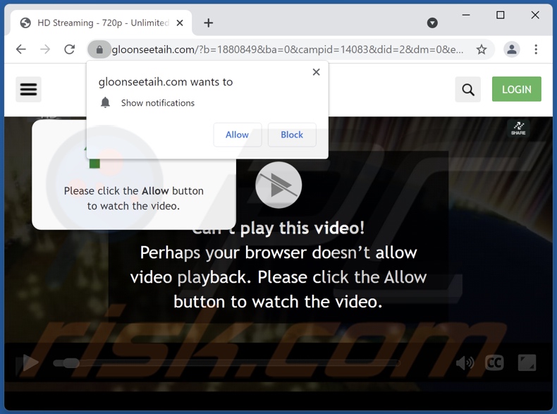 gloonseetaih[.]com pop-up redirects
