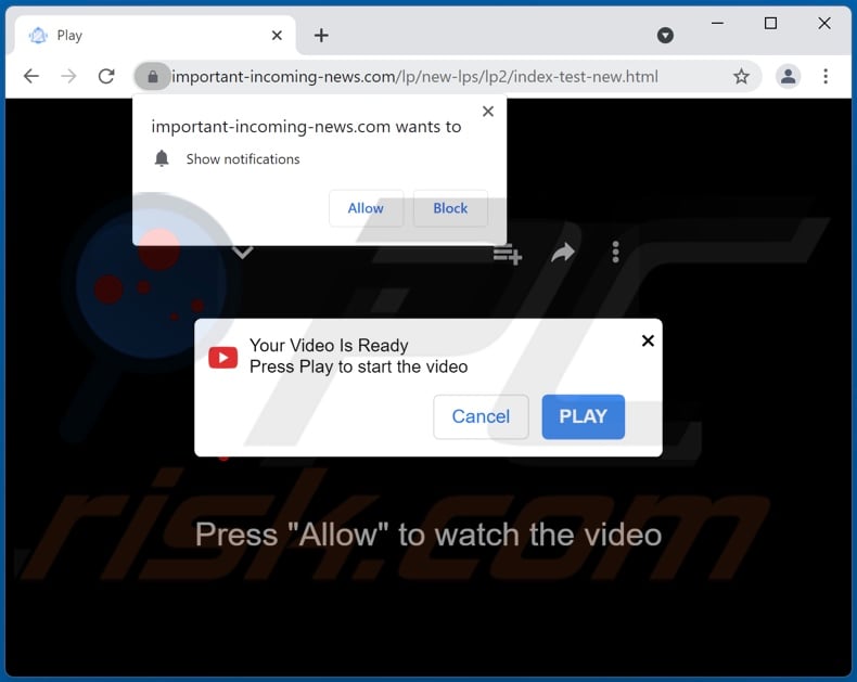 important-incoming-news[.]com pop-up redirects