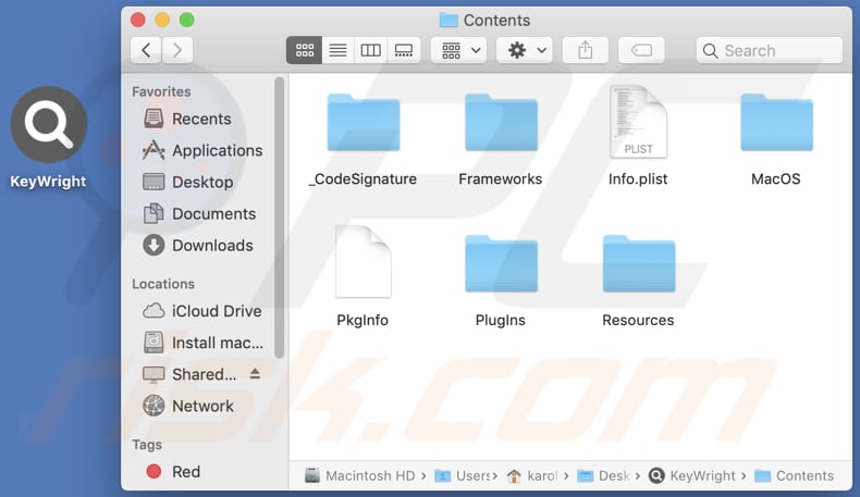 keywright adware contents folder