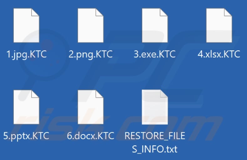Files encrypted by KTC ransomware (.KTC extension)