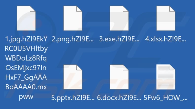 Files encrypted by Mxpww ransomware (.mxpww extension)