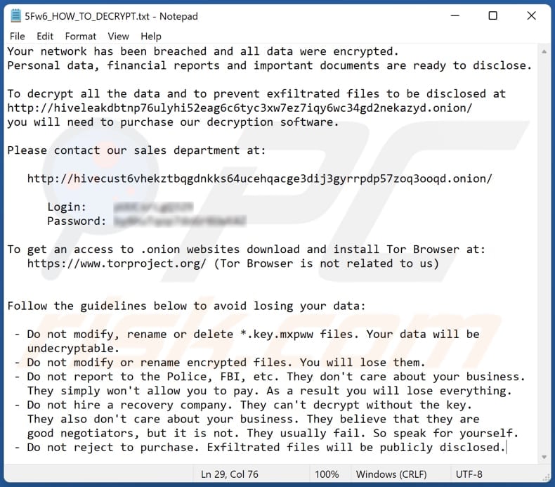 Mxpww ransomware text file (5Fw6_HOW_TO_DECRYPT.txt)