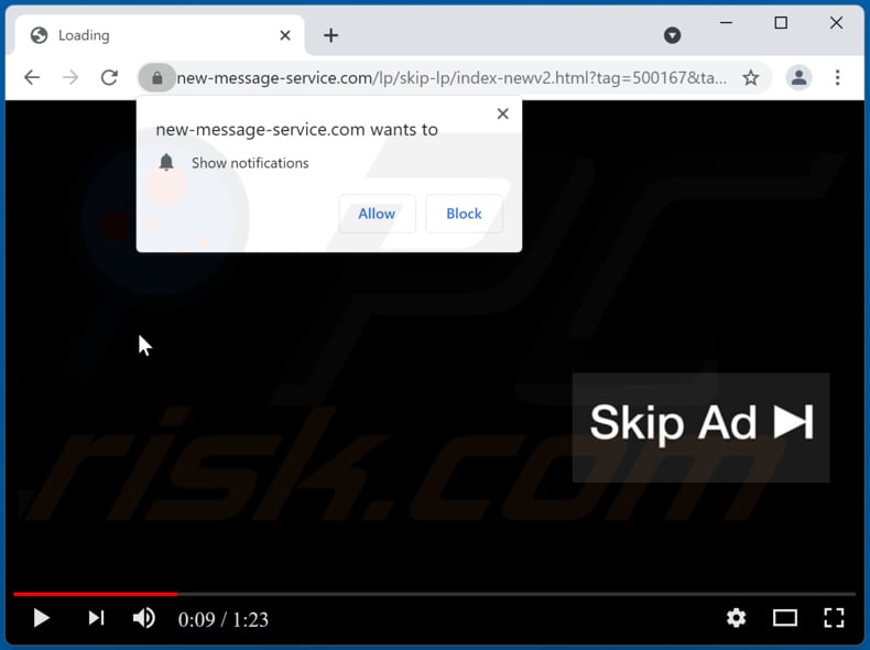 new-message-service[.]com pop-up redirects
