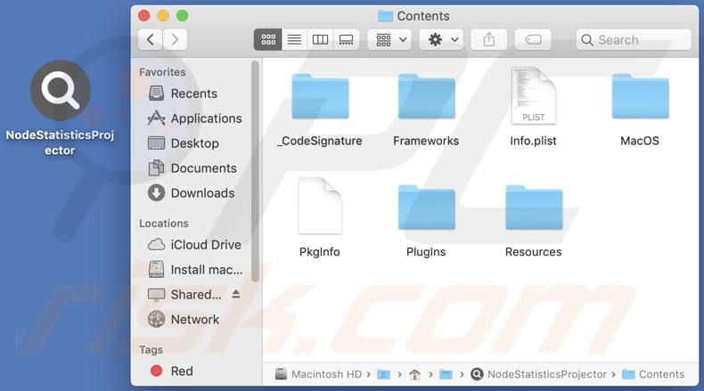 nodestatisticsprojector adware contents folder