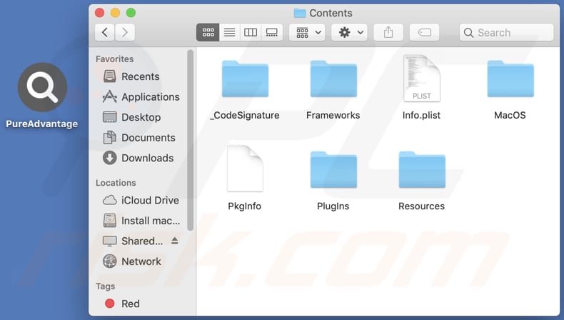 pureadvantage adware contents folder