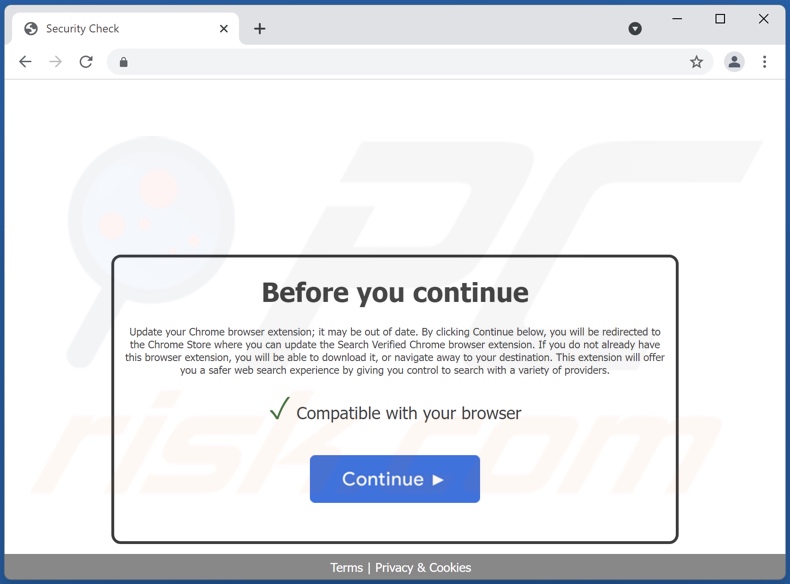 Website used to promote Put Darker browser hijacker