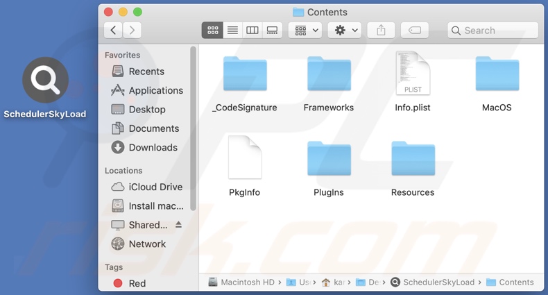 SchedulerSkyLoad adware install folder