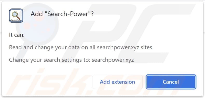 search-power browser hijacker browser notification