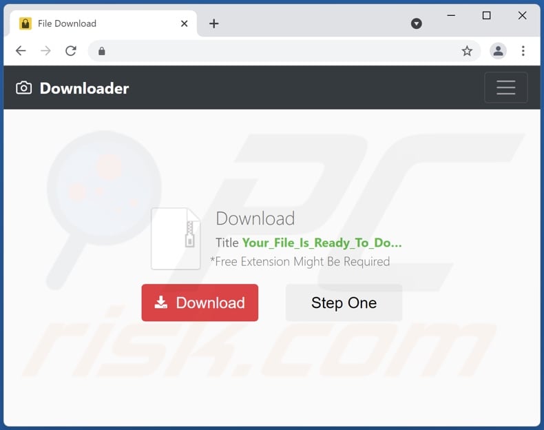 Skip Ads adware promoting site