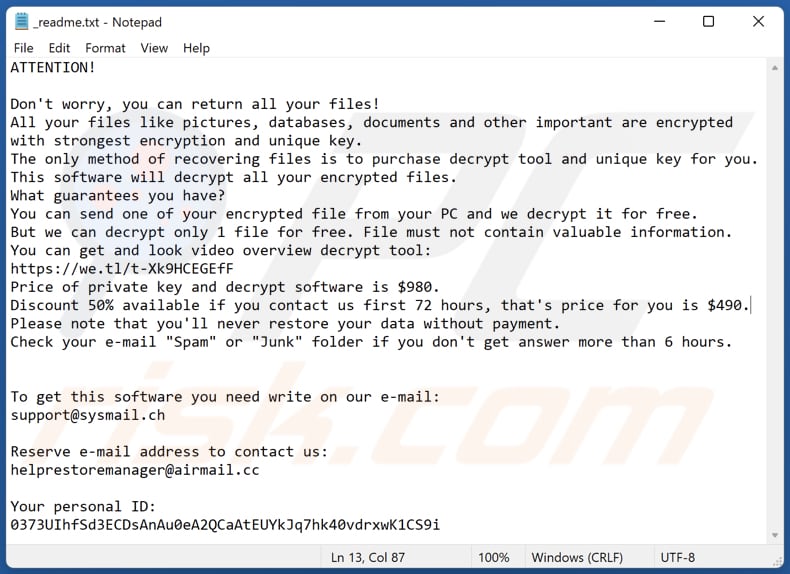 Vfgj ransomware text file (_readme.txt)
