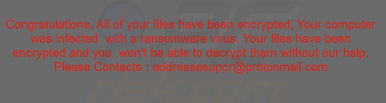 WaspLocker ransomware wallpaper