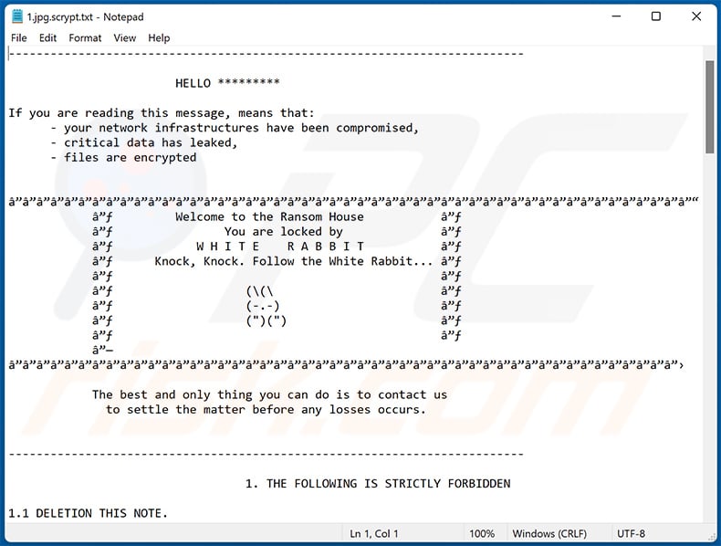 White Rabbit decrypt instructions ([original_encrypted_file_filename].scrypt.txt)