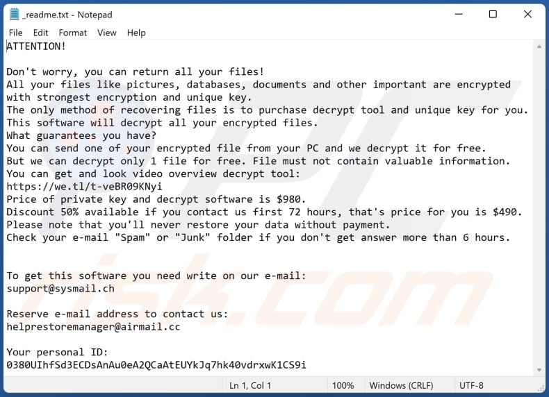 Yoqs ransomware text file (_readme.txt)