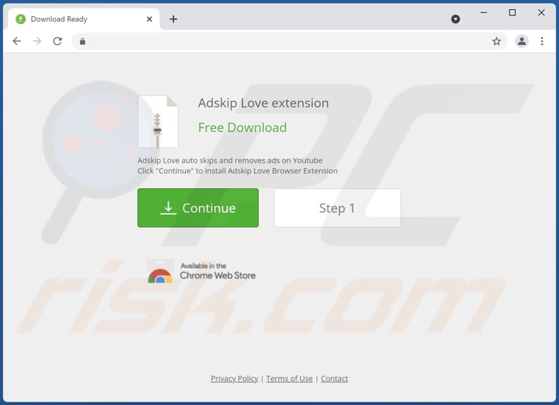 adskip love adware deceptive download page