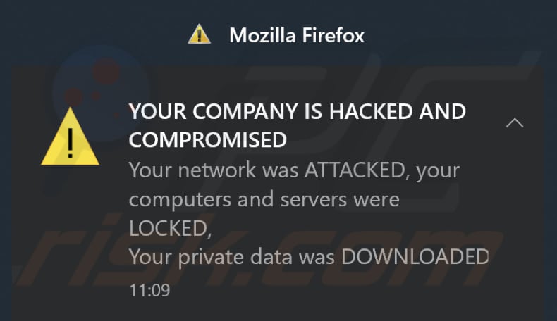 albasa ransomware notification displayed after encryption