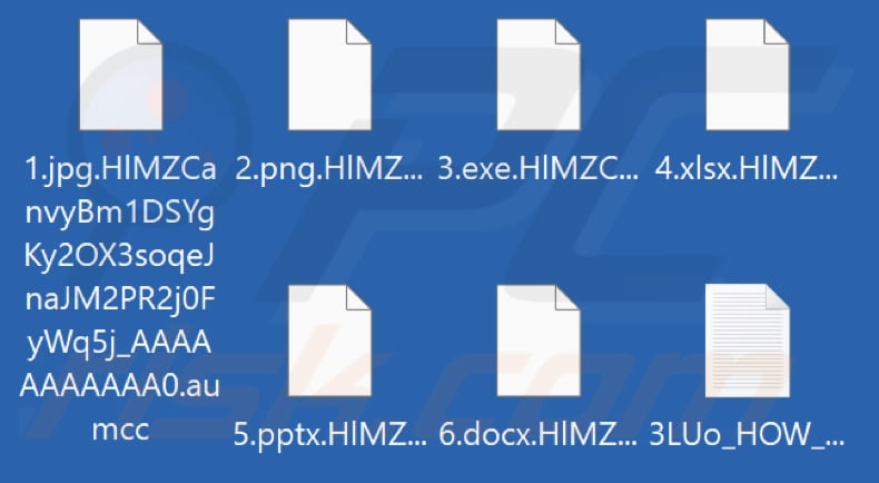 Files encrypted by Aumcc ransomware (.aumcc extension)