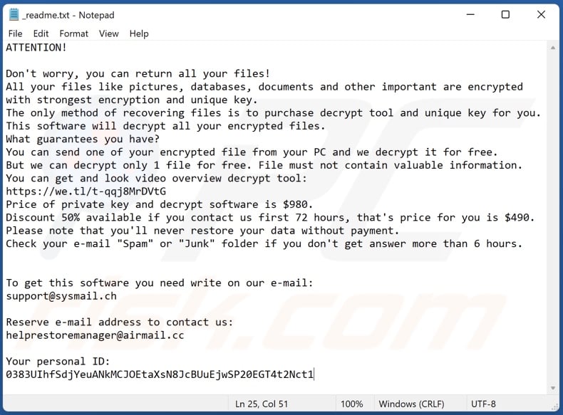Bbbe ransomware text file (_readme.txt)