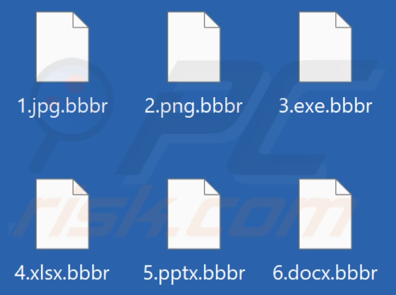Files encrypted by Bbbr ransomware (.bbbr extension)