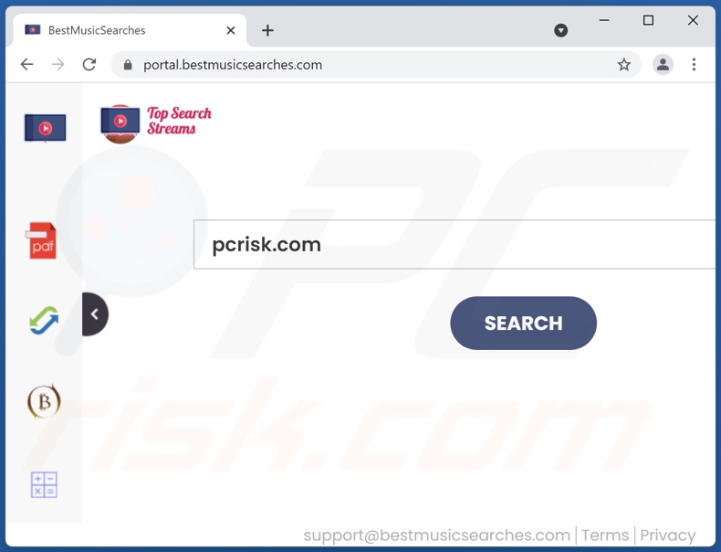 bestmusicsearches.com browser hijacker