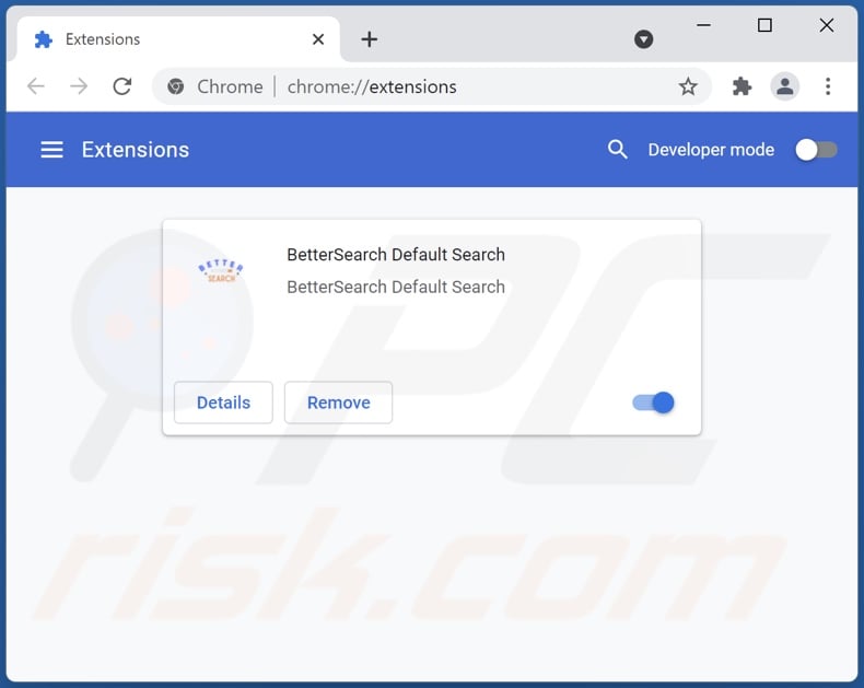 Removing better-search.xyz related Google Chrome extensions