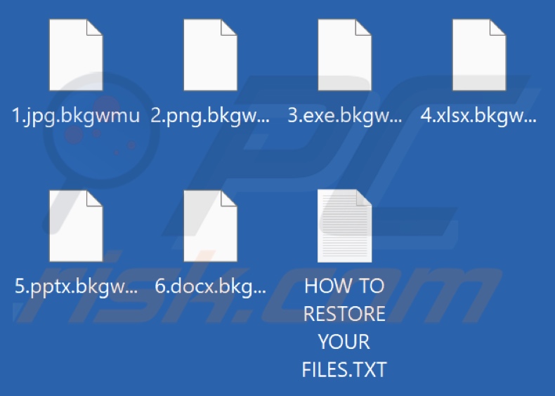 Files encrypted by Bkgwmu ransomware (.bkgwmu extension)
