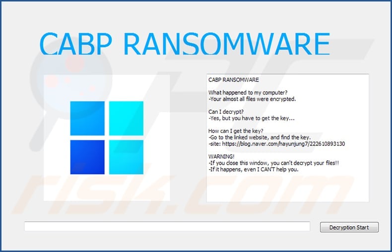 cabp ransomware pop-up ransom note