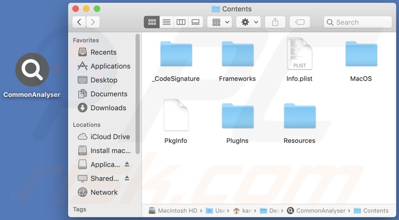 CommonAnalyser adware install folder