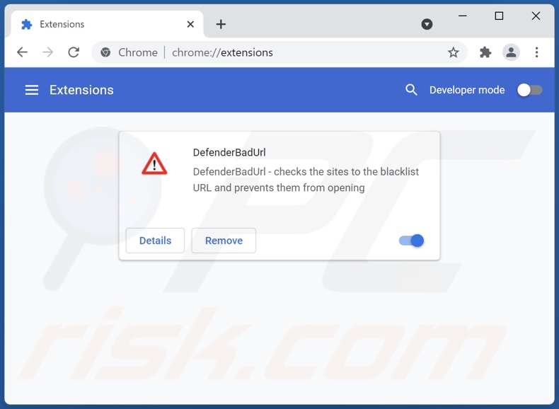 Removing DefenderBadUrl ads from Google Chrome step 2