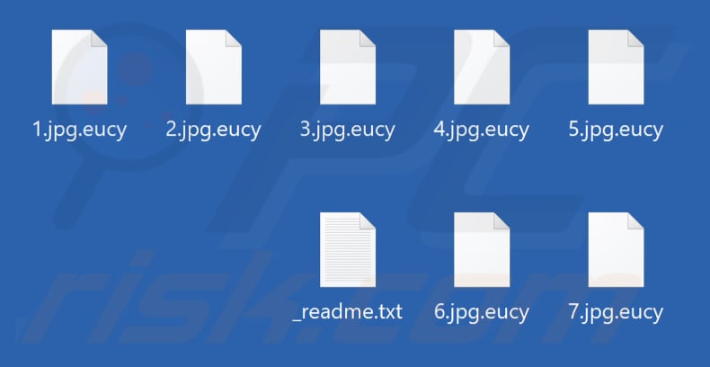 Files encrypted by Eucy ransomware (.eucy extension)