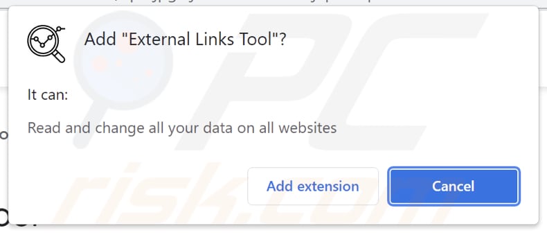 External Links Tool pop-up redirects