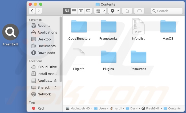 FreshSkill adware install folder