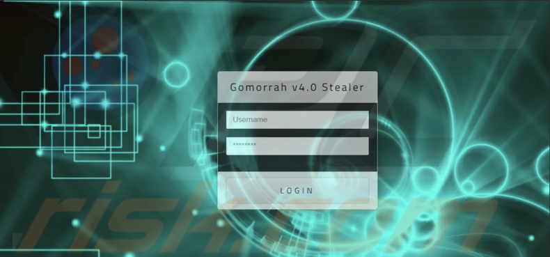 Gomorrah stealer malware sign-in