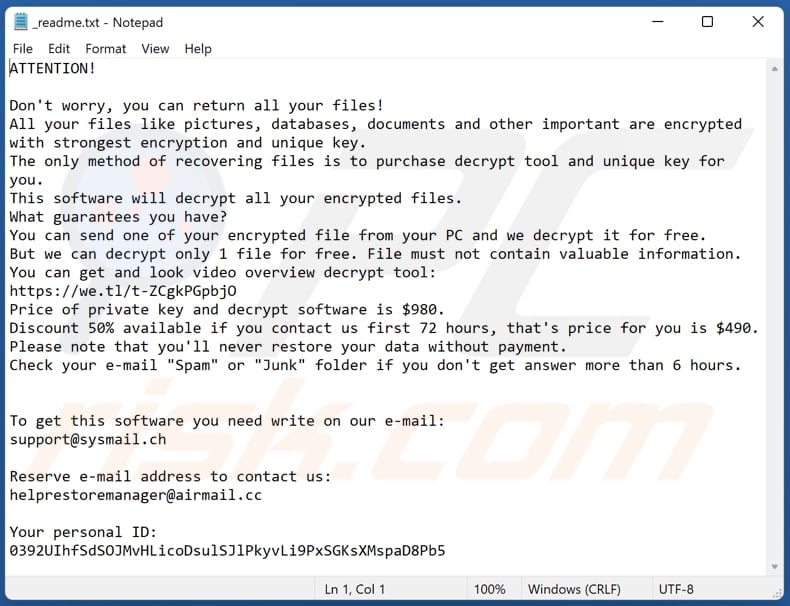 Iips ransomware text file (_readme.txt)