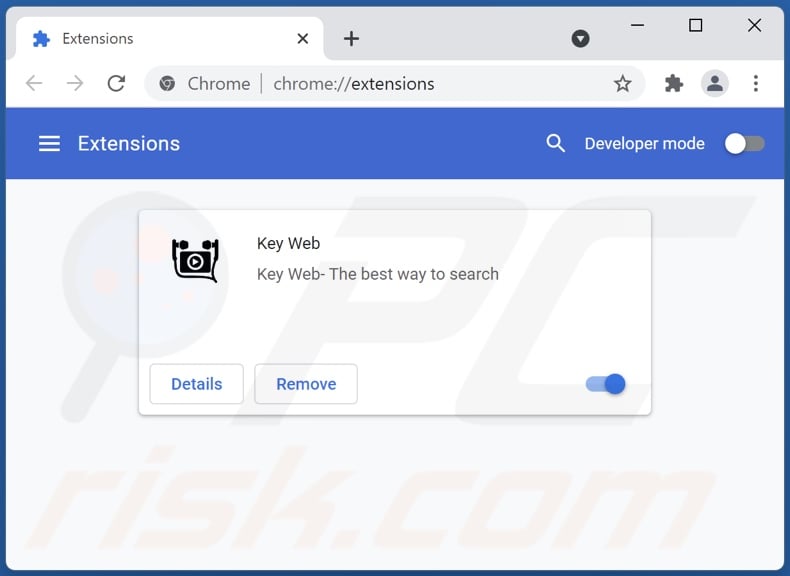 Removing keysearchs.com related Google Chrome extensions