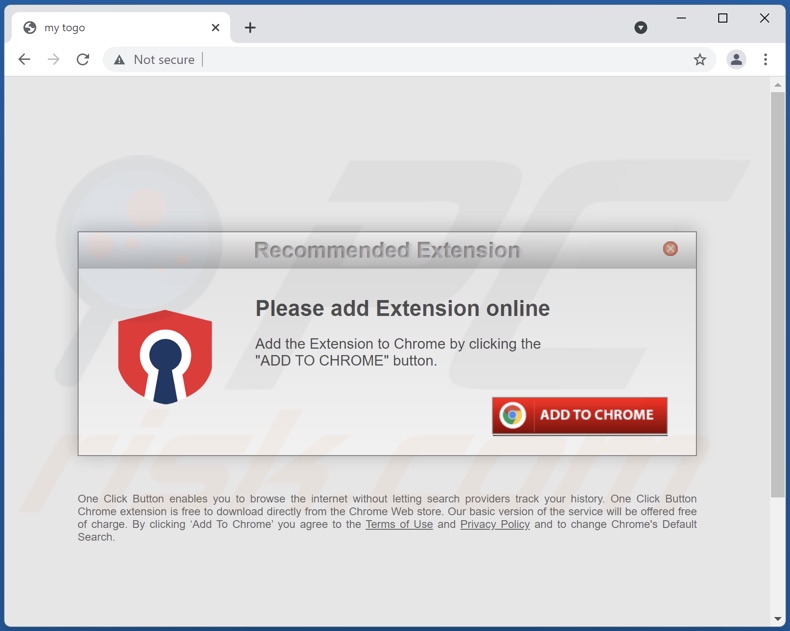 Website used to promote Key Web browser hijacker